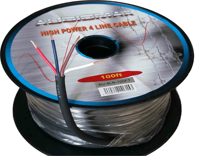 AU-4LN-1-1 Pie cable goma 4 hilo #12 audiomax au-4ln-1 - Imagen 1