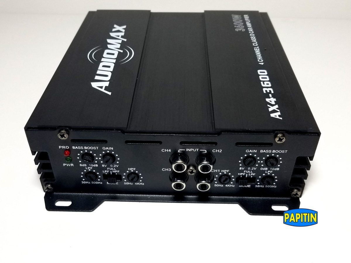 Planta Digital Amplif 4ch AUDIOMAX  AX4-3600 - Imagen 2