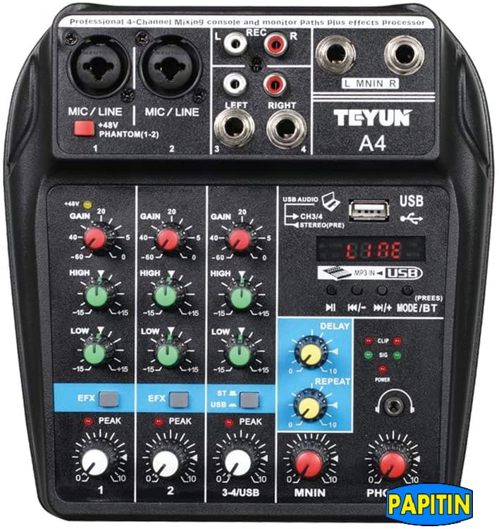TEYUN-A4-1 Mixer consola 4 ch - Imagen 1