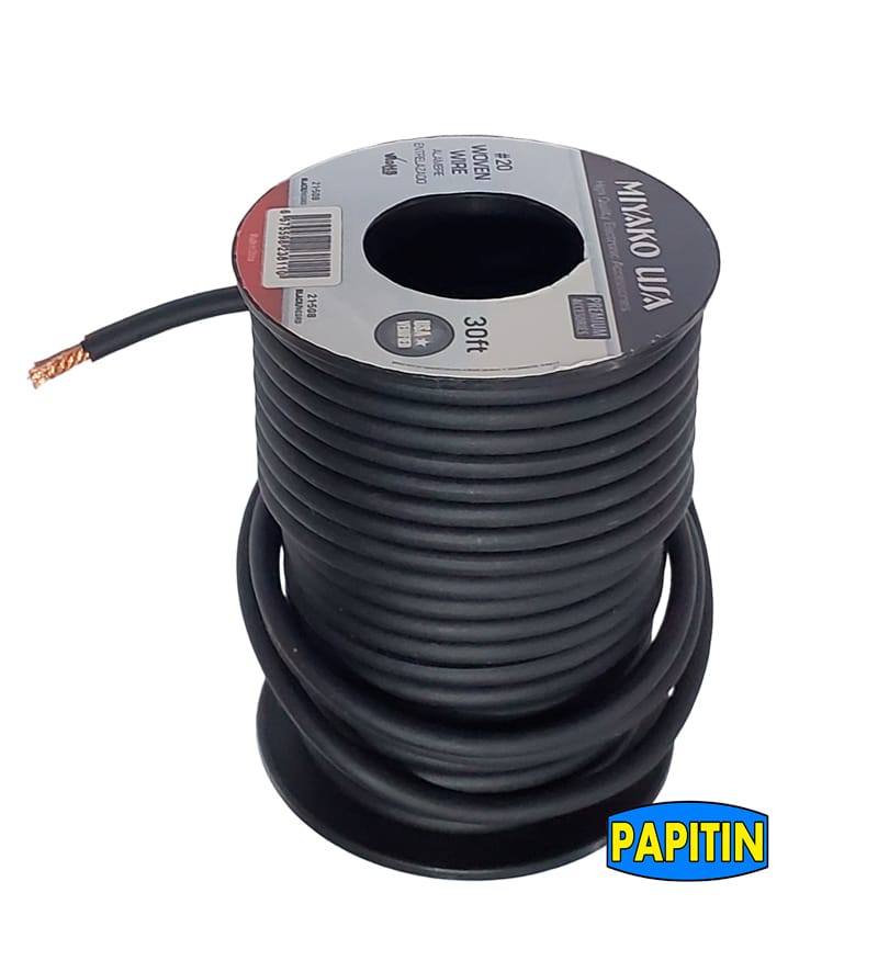 21-508-R-1 Rollo de Bigote Cobre Cubierto de Goma Negro - Imagen 1