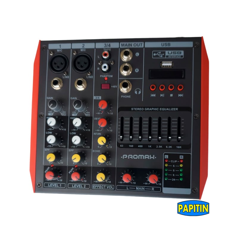 F4-PROMAX-1 Mixer Consola 4Ch Promax - Imagen 1