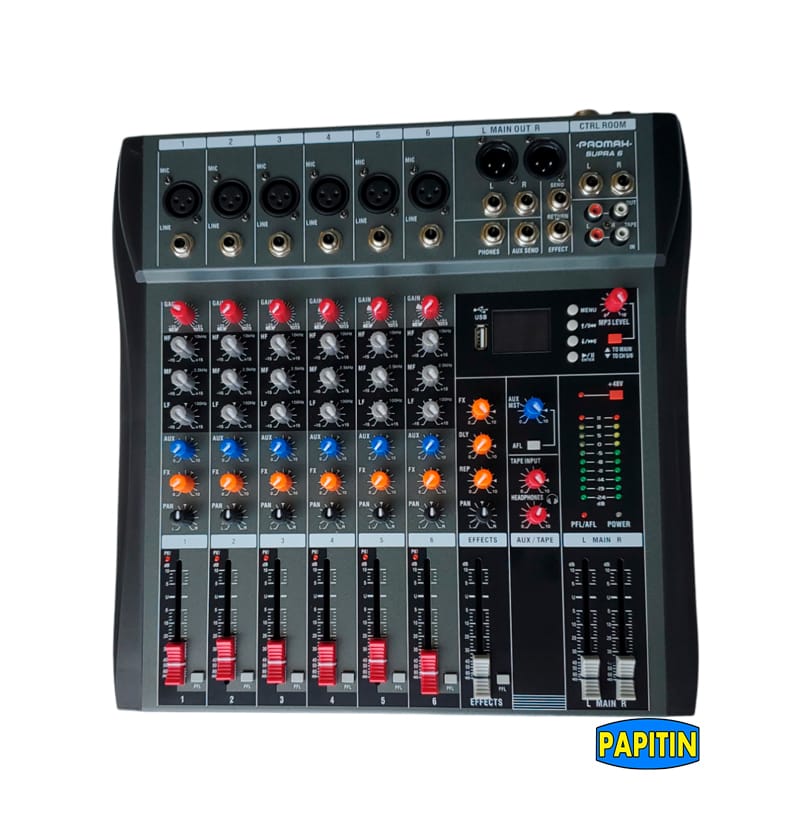 SUPRA-6-1 Mixer Consola 6Ch Promax - Imagen 1