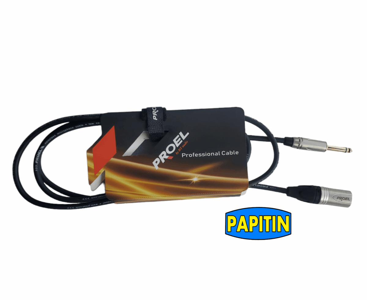 Cable XLR macho a 1/4 mono de 6 pie PROEL - Imagen 2