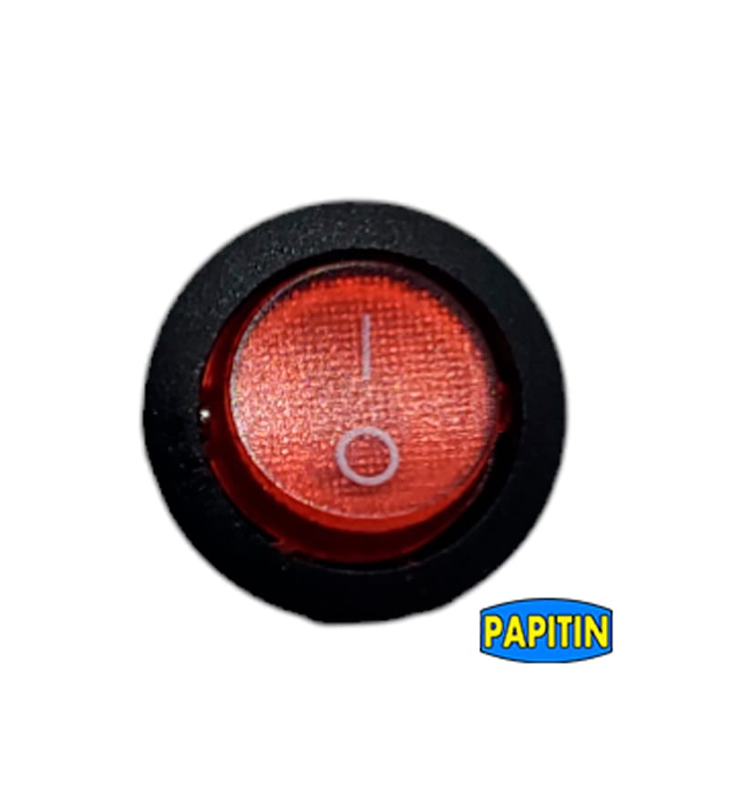SW-20A-ROJO-1 Swicher 3Pin 20A 12V Redondo Rojo - Imagen 1