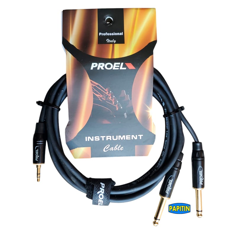 SKU356-600-1 Cable 3.5 Stereo A 1/4 Mono Doble 6Ft Proel - Imagen 1