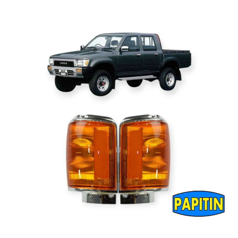 9201-1 Farol direccional Toyota Hilux 1984-1988 RN55 base niquelada 2 piezas - Imagen 1