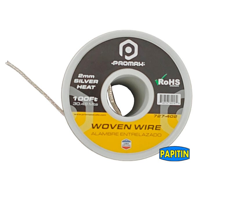 Rollo de Bigote Grueso Reforzado Plateado Promax