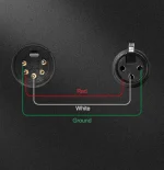 Cable DMX de 3 pines hembra a 5 pines macho de 10" - Imagen 2